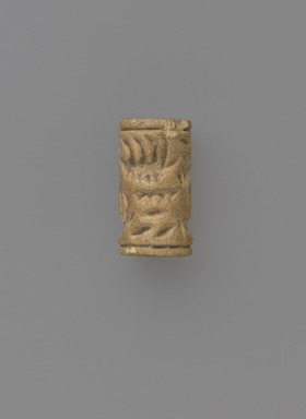  <em>Cylinder Seal</em>, ca. 4400-2675 B.C.E. Ivory, 7/8 x Diam. 1/2 in. (2.3 x 1.2 cm). Brooklyn Museum, Charles Edwin Wilbour Fund, 44.123.1. Creative Commons-BY (Photo: Brooklyn Museum, 44.123.1_PS6.jpg)