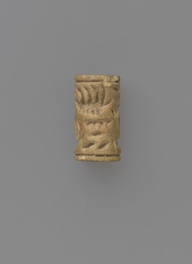  <em>Cylinder Seal</em>, ca. 3100–2800 B.C.E. Ivory, 7/8 x Diam. 1/2 in. (2.3 x 1.2 cm). Brooklyn Museum, Charles Edwin Wilbour Fund, 44.123.1. Creative Commons-BY (Photo: Brooklyn Museum, 44.123.1_PS6.jpg)