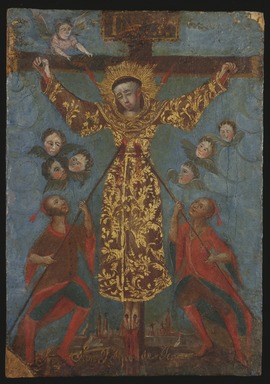Unknown. <em>Saint Philip of Jesus (San Felipe de Jesus)</em>, 18th century. Oil on canvas, 16 1/2 x 11 1/2in. (41.9 x 29.2cm). Brooklyn Museum, Frank L. Babbott Fund, 44.47.2 (Photo: Brooklyn Museum, 44.47.2_SL3.jpg)