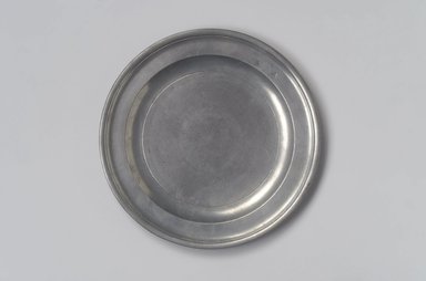 Nathaniel Austin. <em>Plate</em>, 1763–1807. Pewter, 5/8 x 8 3/4 x 8 3/4 in. (1.6 x 22.2 x 22.2 cm). Brooklyn Museum, Designated Purchase Fund, 45.10.10. Creative Commons-BY (Photo: Brooklyn Museum, 45.10.10.jpg)