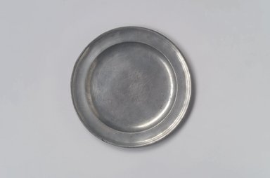 Nathaniel Austin. <em>Plate</em>, 1763-1807. Pewter, 1/2 x 7 5/8 x 7 5/8 in. (1.3 x 19.4 x 19.4 cm). Brooklyn Museum, Designated Purchase Fund, 45.10.13. Creative Commons-BY (Photo: Brooklyn Museum, 45.10.13.jpg)