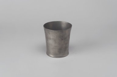 Thomas Danforth Boardman (American, 1784–1873). <em>Beaker</em>, 1822–1825. Pewter, 3 1/8 x 3 x 3 in. (7.9 x 7.6 x 7.6 cm). Brooklyn Museum, Designated Purchase Fund, 45.10.137. Creative Commons-BY (Photo: Brooklyn Museum, 45.10.137.jpg)