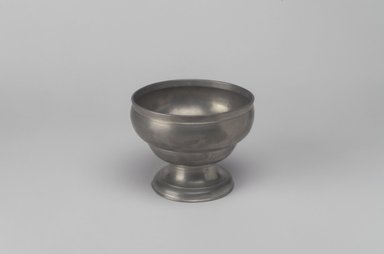 Johann Christopher Heyne (1757-1781). <em>Salt Dish</em>, 1754-1780. Pewter, 3 3/8 x 4 1/4 x 4 1/4 in. (8.6 x 10.8 x 10.8 cm). Brooklyn Museum, Designated Purchase Fund, 45.10.187. Creative Commons-BY (Photo: Brooklyn Museum, 45.10.187.jpg)