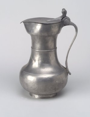 Unknown (possibly French). <em>Flagon</em>, n.d. Pewter, 9 3/8 x 6 3/8 x 5 1/2 in. (23.8 x 16.2 x 14 cm). Brooklyn Museum, Designated Purchase Fund, 45.10.193. Creative Commons-BY (Photo: Brooklyn Museum, 45.10.193.jpg)