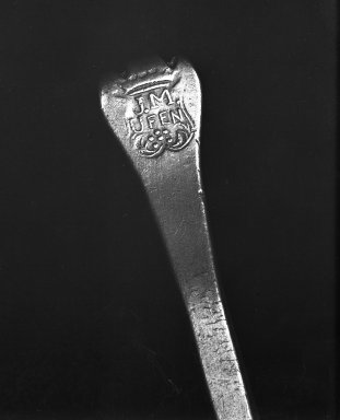 J.M. Ufen. <em>Trifid End Spoon</em>. Pewter Brooklyn Museum, Designated Purchase Fund, 45.10.243. Creative Commons-BY (Photo: Brooklyn Museum, 45.10.243_mark_acetate_bw.jpg)