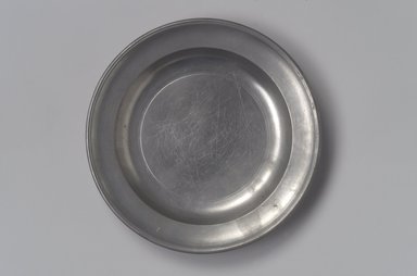 Thomas Danforth Boardman (American, 1784-1873). <em>Plate</em>, 1810-1830. Pewter, 3/4 x 6 1/8 x 6 1/8 in. (1.9 x 15.6 x 15.6 cm). Brooklyn Museum, Designated Purchase Fund, 45.10.79. Creative Commons-BY (Photo: Brooklyn Museum, 45.10.79.jpg)