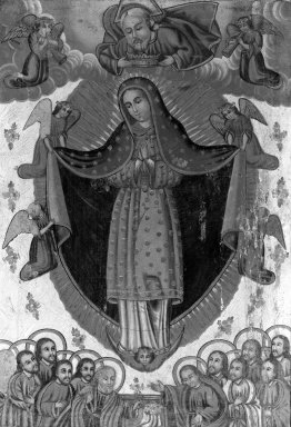 Unknown. <em>Ascension of the Virgin</em>., 24 1/4 x 16 3/4 in. (61.6 x 42.5 cm). Brooklyn Museum, Henry L. Batterman Fund, 45.128.187 (Photo: Brooklyn Museum, 45.128.187_bw.jpg)