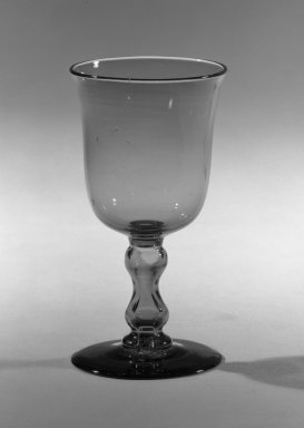American. <em>Wine Glass</em>, mid-19th century. Glass, H: 4 5/8 in. (11.7 cm). Brooklyn Museum, Dick S. Ramsay Fund, 45.143.10. Creative Commons-BY (Photo: Brooklyn Museum, 45.143.10_acetate_bw.jpg)
