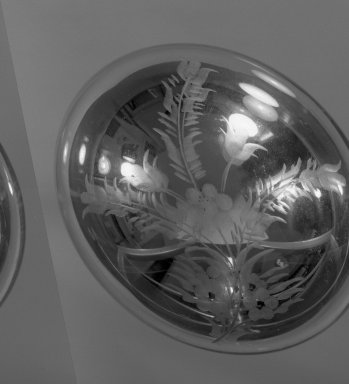 American. <em>Paperweight</em>, mid-19th century. Glass, 1 3/4 x 3 3/4 in. (4.4 x 9.5 cm). Brooklyn Museum, Dick S. Ramsay Fund, 45.143.27. Creative Commons-BY (Photo: Brooklyn Museum, 45.143.27_acetate_bw.jpg)