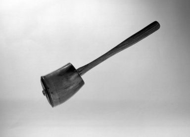 Haudenosaunee. <em>Rattle</em>. Horn, wood, 10 5/8 in.  (27.0 cm). Brooklyn Museum, By exchange, 46.100.2. Creative Commons-BY (Photo: Brooklyn Museum, 46.100.2_bw.jpg)