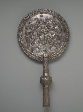 Coptic. <em>Flabellum</em>, late 8th-early 9th century C.E. Silver, Other: 8 15/16in. (22.7cm). Brooklyn Museum, Charles Edwin Wilbour Fund, 46.126.2. Creative Commons-BY (Photo: Brooklyn Museum, 46.126.2_front_PS2.jpg)