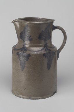 Benedick C. Milburn. <em>Pitcher</em>, 1841–1846. Stoneware, 10 1/4 x 7 7/8 x 6 5/8 in. (26 x 20 x 16.8 cm). Brooklyn Museum, Gift of Arthur W. Clement, 47.1.8. Creative Commons-BY (Photo: Brooklyn Museum, 47.1.8.jpg)