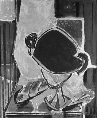 Alfred Henry Maurer (American, 1868-1932). <em>Still Life</em>, 1928. Oil on academy board, 21 7/8 x 18 1/8 in. (55.5 x 46.1 cm). Brooklyn Museum, Gift of Hudson D. Walker, 47.10. © artist or artist's estate (Photo: Brooklyn Museum, 47.10_bw.jpg)