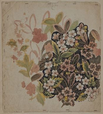  <em>Design Drawing</em>, early 19th century. Pencil and paint on paper, 10 1/4 x 11 1/4 in. (26 x 28.6 cm). Brooklyn Museum, Museum Collection Fund, 47.189.18 (Photo: Brooklyn Museum, 47.189.18_overall_PS20.jpg)