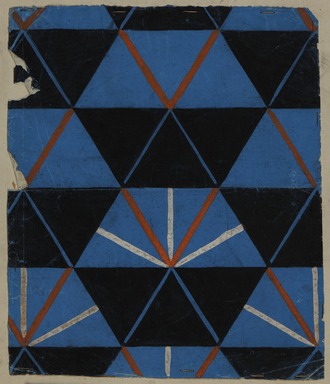  <em>Design Drawing</em>, 19th century. Paint on paper, 7 x 8 1/4 in. (17.8 x 21 cm). Brooklyn Museum, Museum Collection Fund, 47.189.25 (Photo: Brooklyn Museum, 47.189.25_overall_PS20.jpg)