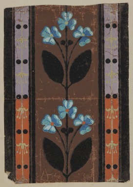  <em>Design Drawing</em>, early 19th century. Paint on paper, 6 x 8 3/4 in. (15.2 x 22.2 cm). Brooklyn Museum, Museum Collection Fund, 47.189.26 (Photo: Brooklyn Museum, 47.189.26_overall_PS20.jpg)