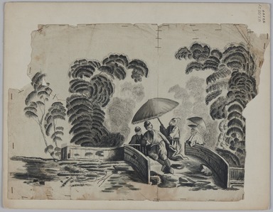  <em>Design Drawing</em>, late 18th century. Ink on paper, 13 3/4 x 9 1/2 in. (34.9 x 24.1 cm). Brooklyn Museum, Museum Collection Fund, 47.189.27 (Photo: Brooklyn Museum, 47.189.27_overall_PS20.jpg)