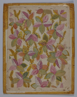  <em>Design Drawing</em>, 19th century. Pencil and paint on paper, 10 x 13 in. (25.4 x 33 cm). Brooklyn Museum, Museum Collection Fund, 47.189.32 (Photo: Brooklyn Museum, 47.189.32_overall_PS20.jpg)