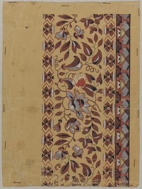  <em>Design Drawing</em>, early 19th century. Ink on paper, 5 3/4 x 7 3/4 in. (14.6 x 19.7 cm). Brooklyn Museum, Museum Collection Fund, 47.189.5 (Photo: Brooklyn Museum, 47.189.5_overall_PS20.jpg)