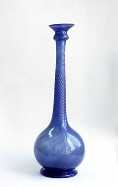  <em>Bottle</em>, 18th-19th century. Translucent deep blue glass; blown in dip mold, 13 3/4 x 4 5/16 in. (35 x 11 cm). Brooklyn Museum, Henry L. Batterman Fund, 47.203.16. Creative Commons-BY (Photo: Brooklyn Museum, 47.203.16.jpg)