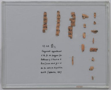  <em>Snakebite Papyrus</em>, 589-525 B.C.E. Papyrus, ink, Overall: 10 5/8 × 68 7/8 in. (27 × 175 cm). Brooklyn Museum, Bequest of Theodora Wilbour from the collection of her father, Charles Edwin Wilbour, 47.218.48a-f (Photo: , 47.218.48e_47.218.85e_PS11.jpg)