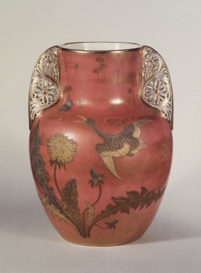 Ott and Brewer (1871–1893). <em>Vase</em>, ca. 1885. Porcelain, 10 1/16 x 7 3/8 in. (25.6 x 18.7 cm). Brooklyn Museum, Gift of Mrs. Willard C. Brinton, 47.30.3. Creative Commons-BY (Photo: Brooklyn Museum, 47.30.3.jpg)