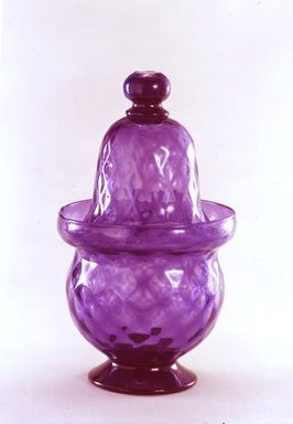 American. <em>Sugar Bowl</em>, 19th century. Glass, 7 3/4 in. (19.7 cm). Brooklyn Museum, Dick S. Ramsay Fund, 47.70. Creative Commons-BY (Photo: Brooklyn Museum, 47.70_SL4.jpg)