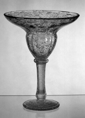 East River Flint Glass Works. <em>Vase</em>, 1880-1882. Glass, 14 5/8 x 11 5/8 in. (37.1 x 29.5 cm). Brooklyn Museum, Museum Collection Fund, 48.14. Creative Commons-BY (Photo: Brooklyn Museum, 48.14_acetate_bw.jpg)