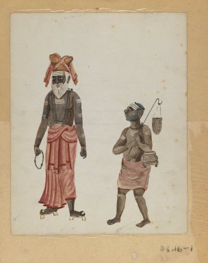 <em>One of Set of Nine Watercolors showing Indians in Different Professions</em>, 19th century. Watercolor on paper, 8 3/8 x 6 5/8 in.  (21.3 x 16.8 cm). Brooklyn Museum, Gift of Louis Loughlin, 48.16.1 (Photo: Brooklyn Museum, 48.16.1_IMLS_PS3.jpg)