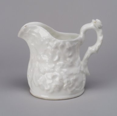 Charles Cartlidge & Co. (1848-1856). <em>Pitcher</em>, 1848-1856. Porcelain, 5 1/2 x 6 1/8 x 4 1/4 in. (14 x 15.6 x 10.8 cm). Brooklyn Museum, Gift of Mrs. A. L. Hutchings, 49.126. Creative Commons-BY (Photo: Brooklyn Museum, 49.126.jpg)