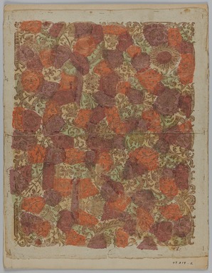  <em>Wallpaper Design or Panel of Fabric</em>, 19th century. Paint on paper, without mount: 17 x 14 in. (43.2 x 35.6 cm). Brooklyn Museum, 49.214.2 (Photo: Brooklyn Museum, 49.214.2_overall_PS20.jpg)
