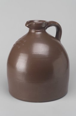 American. <em>Jug</em>, 19th century. Earthenware, 9 1/4 x 8 3/8 x 8 3/8 in. (23.5 x 21.3 x 21.3 cm). Brooklyn Museum, Gift of Miss E. L. Platt, 50.131.2. Creative Commons-BY (Photo: Brooklyn Museum, 50.131.2.jpg)