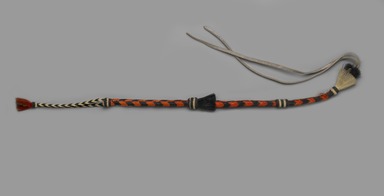 Possibly Plains. <em>Whip</em>, late 19th century. Horsehair, rawhide, 43 in. (109.2 cm). Brooklyn Museum, Henry L. Batterman Fund and the Frank Sherman Benson Fund, 50.67.38. Creative Commons-BY (Photo: Brooklyn Museum, 50.67.38_PS2.jpg)