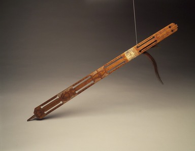 Menominee. <em>Pipe Stem</em>, early 19th century. Wood, pigment, horsehair, bird scalp, silk ribbon, 36 in. (91.4 cm). Brooklyn Museum, Henry L. Batterman Fund and the Frank Sherman Benson Fund, 50.67.87. Creative Commons-BY (Photo: Brooklyn Museum, 50.67.87.jpg)