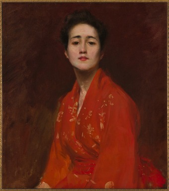 William Merritt Chase (American, 1849-1916). <em>Study of a Girl in Japanese Dress</em>, ca. 1895. Oil on canvas, 28 1/8 × 25 3/16 in. (71.4 × 64 cm). Brooklyn Museum, Gift of Mrs. Leon Griffiths, 51.60 (Photo: Brooklyn Museum, 51.60_PS20.jpg)
