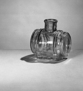  <em>Bottle</em>, late 19th century. Glass, 2 1/2 x 2 3/8 x 1 3/4 in. (6.4 x 6 x 4.4 cm). Brooklyn Museum, Gift of Alberta P. Locke, 52.110.108. Creative Commons-BY (Photo: Brooklyn Museum, 52.110.108_acetate_bw.jpg)