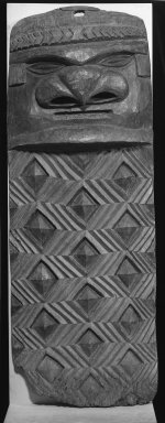 Kanak. <em>Doorjamb (Jovo)</em>, early 20th century. Wood, 63 x 23 x 7 1/2 in. (160 x 58.4 x 19.1 cm). Brooklyn Museum, Anonymous gift, 52.124. Creative Commons-BY (Photo: Brooklyn Museum, 52.124_acetate_bw.jpg)