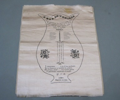  <em>Theater Program</em>, ca. 1838. Silk, 9 1/2 x 11 3/4 in. (24.1 x 29.8 cm). Brooklyn Museum, Museum Collection Fund and Dick S. Ramsay Fund, 52.166.67. Creative Commons-BY (Photo: Brooklyn Museum, 52.166.67.JPG)