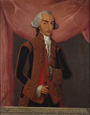 Mexican. <em>Don Ignacio Leonel Gómez Cervantes</em>, 1788. Oil on canvas, 40 1/2 × 32 1/2 in. (102.9 × 82.6 cm). Brooklyn Museum, Museum Collection Fund and Dick S. Ramsay Fund, 52.166.6 (Photo: Brooklyn Museum, 52.166.6_SL1.jpg)