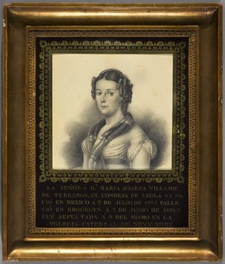 Unknown. <em>Dona Maria Josefa Villamil de Terreros</em>, ca. 1810–1825. Graphite on paper, 15 × 13 in. (38.1 × 33 cm). Brooklyn Museum, Museum Collection Fund and Dick S. Ramsay Fund, 52.166.8 (Photo: , 52.166.8_PS9.jpg)
