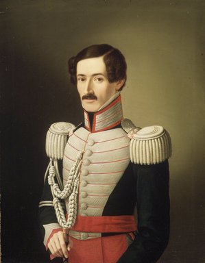 Attributed to Jesus Corral. <em>Don José Ygnacio de Cervantes de Ozta y de Velasco</em>, ca. 1835. Oil on canvas, 32 1/16 x 25 in. (81.4 x 63.5 cm). Brooklyn Museum, Museum Collection Fund and Dick S. Ramsay Fund, 52.166.9 (Photo: Brooklyn Museum, 52.166.9.jpg)