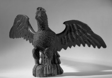 Wilhelm Schimmel. <em>Eagle</em>. carved and painted wood, Wing spread: 21 in. (53.3 cm). Brooklyn Museum, Gift of Mr. and Mrs. Edgar W. Garbisch, 52.168.5. Creative Commons-BY (Photo: Brooklyn Museum, 52.168.5_acetate_bw.jpg)