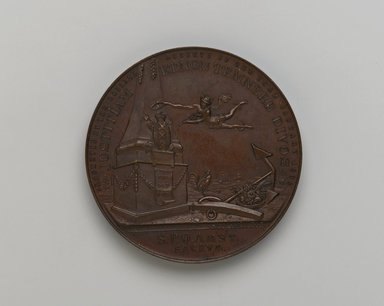 Bailey Banks & Biddle Company, Philadelphia, PA (American). <em>Holland Society Medal</em>, 1905. Bronze, Medal: 1 3/4 x 1 3/4 x 1/8 in. (4.4 x 4.4 x 0.3 cm). Brooklyn Museum, Bequest of Mrs. George Hadden, 52.79.14. Creative Commons-BY (Photo: Brooklyn Museum, 52.79.14_side1_PS2.jpg)