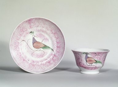  <em>Cup and Saucer</em>, 1820-1860. Spatter Ware Brooklyn Museum, Gift of the Monroe and Estelle Hewlett Collection, 52.93.15b. Creative Commons-BY (Photo: Brooklyn Museum, 52.93.15b.jpg)