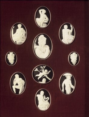 James Tassie (Scottish, 1735-1799). <em>Top Right Upright Oval Medallion</em>, ca.1780. Glass paste, Medallion with rim: 3 3/4 x 2 3/4 in. (9.5 x 7 cm). Brooklyn Museum, Gift of Emily Winthrop Miles, 53.264.82a. Creative Commons-BY (Photo: Brooklyn Museum, 53.264.82a.jpg)