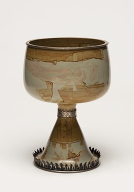 Galassi Workshop. <em>Goblet</em>. Hardstone, silver alloy, 7 1/8 × 5 × 5 in. (18.1 × 12.7 × 12.7 cm). Brooklyn Museum, Gift of the Italian Government, 54.64.15. Creative Commons-BY (Photo: Brooklyn Museum, 54.64.15_PS11.jpg)