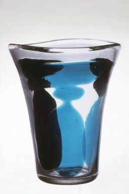 Fulvio Bianconi (Italian, 1915-1996). <em>Vase</em>, ca. 1949. Glass, H: 9 ins.; Diam: 7 1/4 ins. (22.9 x 18.4 cm). Brooklyn Museum, Gift of the Italian Government, 54.64.20. Creative Commons-BY (Photo: Brooklyn Museum, 54.64.20.jpg)