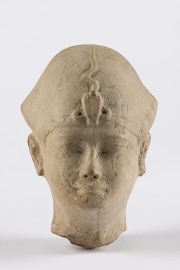  <em>King wearing Blue Crown</em>, 381–30 B.C.E. Marble, 5 11/16 x 3 11/16 x 4 in. (14.5 x 9.3 x 10.2 cm). Brooklyn Museum, Charles Edwin Wilbour Fund, 54.68. Creative Commons-BY (Photo: Brooklyn Museum, 54.68_front_PS22.jpg)