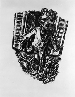 René Beeh (German, 1886-1922). <em>Untitled</em>, 1921. Lithograph on heavy laid paper, Image: 10 1/4 x 7 7/16 in. (26 x 18.9 cm). Brooklyn Museum, Gift of Dr. F.H. Hirschland, 55.165.81 (Photo: Brooklyn Museum, 55.165.81_bw_IMLS.jpg)