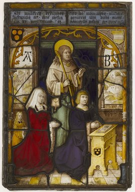Flemish. <em>Stained Glass</em>, 15th century. Glass, frame: 33 x 24 in. (83.8 x 61 cm). Brooklyn Museum, Gift of Mr. and Mrs. Walter Rothschild, 55.84.2. Creative Commons-BY (Photo: Brooklyn Museum, 55.84.2_lit_PS9.jpg)